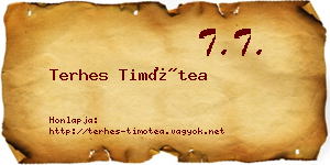 Terhes Timótea névjegykártya
